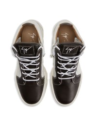 weiße hohe Sneakers aus Leder von Giuseppe Zanotti