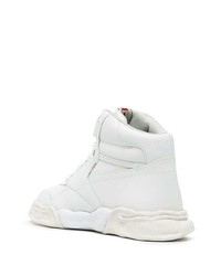 weiße hohe Sneakers aus Leder von Maison Mihara Yasuhiro