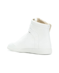 weiße hohe Sneakers aus Leder von Maison Margiela