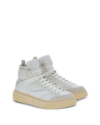 weiße hohe Sneakers aus Leder von Ferragamo