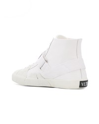 weiße hohe Sneakers aus Leder von Valentino