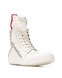 weiße hohe Sneakers aus Leder von Rick Owens