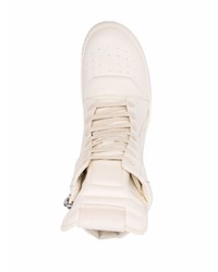 weiße hohe Sneakers aus Leder von Rick Owens