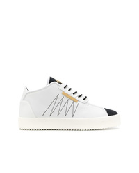 weiße hohe Sneakers aus Leder von Giuseppe Zanotti Design