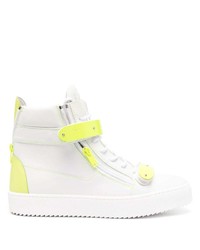 weiße hohe Sneakers aus Leder von Giuseppe Zanotti