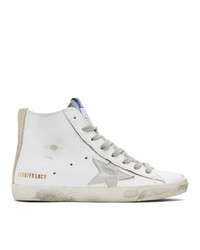 weiße hohe Sneakers aus Leder von Golden Goose
