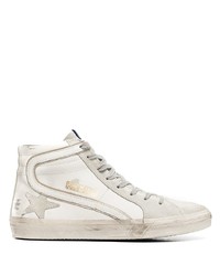 weiße hohe Sneakers aus Leder von Golden Goose