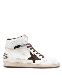 weiße hohe Sneakers aus Leder von Golden Goose