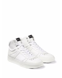 weiße hohe Sneakers aus Leder von Jimmy Choo