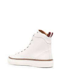 weiße hohe Sneakers aus Leder von Bally