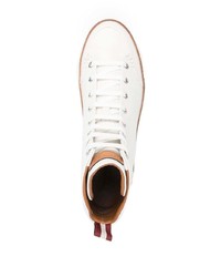 weiße hohe Sneakers aus Leder von Bally