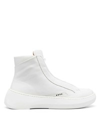 weiße hohe Sneakers aus Leder von Hevo