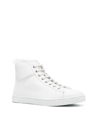 weiße hohe Sneakers aus Leder von Gianvito Rossi