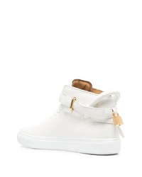 weiße hohe Sneakers aus Leder von Buscemi