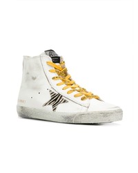 weiße hohe Sneakers aus Leder von Golden Goose Deluxe Brand