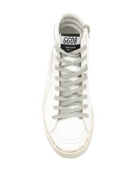 weiße hohe Sneakers aus Leder von Golden Goose Deluxe Brand