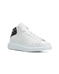 weiße hohe Sneakers aus Leder von Alexander McQueen