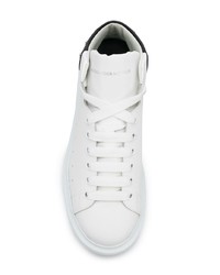 weiße hohe Sneakers aus Leder von Alexander McQueen