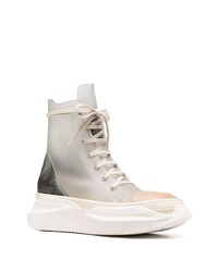 weiße hohe Sneakers aus Leder von Rick Owens