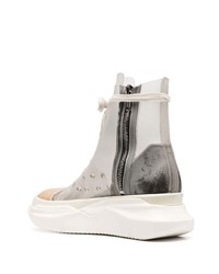 weiße hohe Sneakers aus Leder von Rick Owens