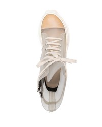 weiße hohe Sneakers aus Leder von Rick Owens