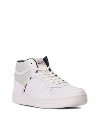 weiße hohe Sneakers aus Leder von Tommy Hilfiger