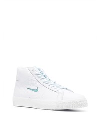 weiße hohe Sneakers aus Leder von Nike