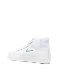 weiße hohe Sneakers aus Leder von Nike