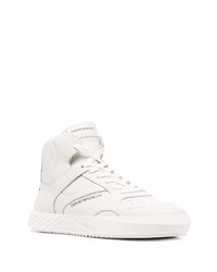 weiße hohe Sneakers aus Leder von Ea7 Emporio Armani