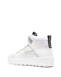 weiße hohe Sneakers aus Leder von Moncler