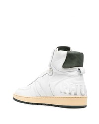 weiße hohe Sneakers aus Leder von Rhude