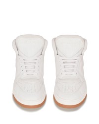 weiße hohe Sneakers aus Leder von Saint Laurent