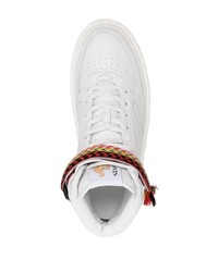 weiße hohe Sneakers aus Leder von Lanvin
