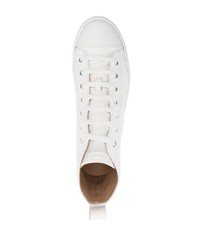 weiße hohe Sneakers aus Leder von Roberto Cavalli