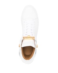 weiße hohe Sneakers aus Leder von Buscemi