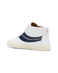 weiße hohe Sneakers aus Leder von Bally