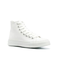 weiße hohe Sneakers aus Leder von Junya Watanabe