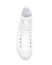 weiße hohe Sneakers aus Leder von Calvin Klein Jeans