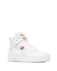 weiße hohe Sneakers aus Leder von Buscemi