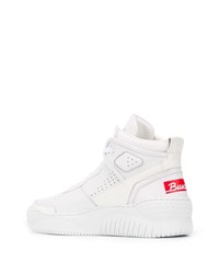 weiße hohe Sneakers aus Leder von Buscemi