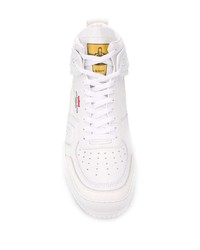 weiße hohe Sneakers aus Leder von Buscemi