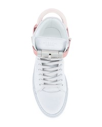 weiße hohe Sneakers aus Leder von Buscemi