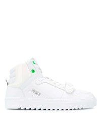 weiße hohe Sneakers aus Leder