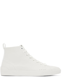 weiße hohe Sneakers aus Leder von Hugo