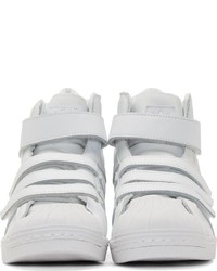 weiße hohe Sneakers aus Leder von adidas