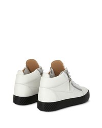 weiße hohe Sneakers aus Leder von Giuseppe Zanotti