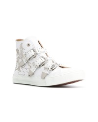 weiße hohe Sneakers aus Leder von Chloé