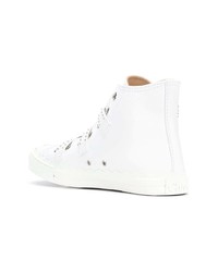 weiße hohe Sneakers aus Leder von Chloé