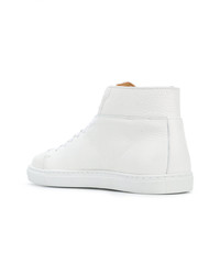 weiße hohe Sneakers aus Leder von Alexander Laude