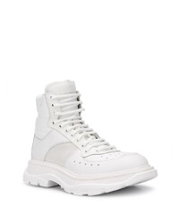 weiße hohe Sneakers aus Leder von Alexander McQueen